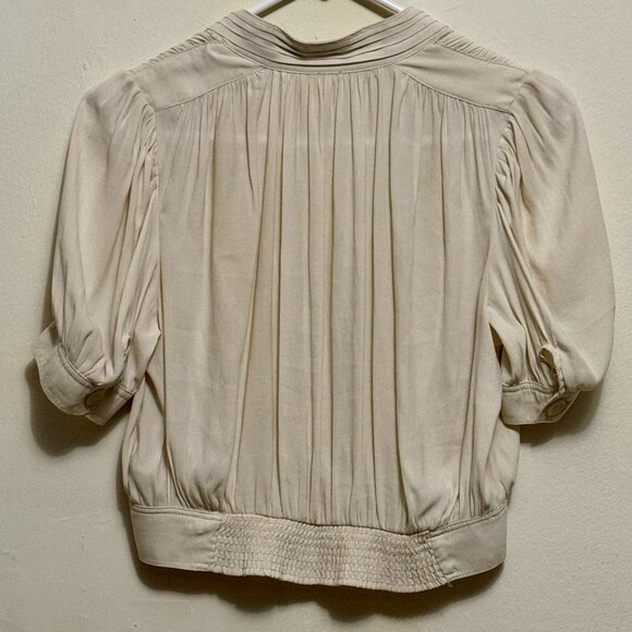 Free People Adorable White Silk Blouse Romantic Style size XS - Picture 6 of 11
